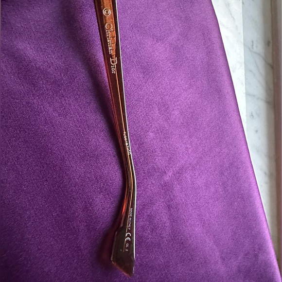 Authentic CHRISTIAN DIOR Square Gaia Sunglasses Brown Orange - Picture 4 of 12